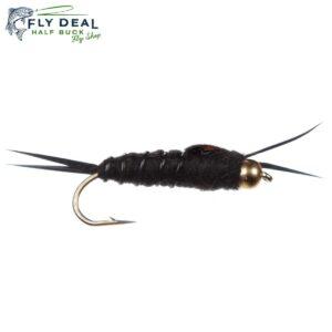 biot stone black tungsten nymph fly