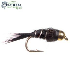 black flash back tungsten nymph fly