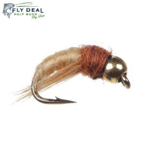 caddis larva tan tungsten nymph fly