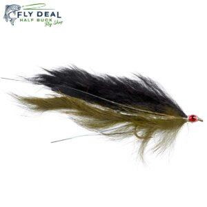 double bunny black olive trout streamer