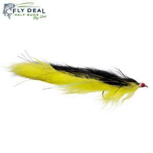 double bunny black yellow trout streamer