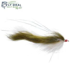 double bunny olive white trout streamer