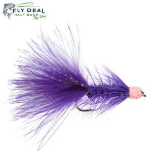 egg sucking leech hot purple trout streamer