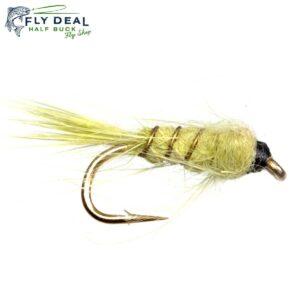 hares ear olive flashback nymph fly