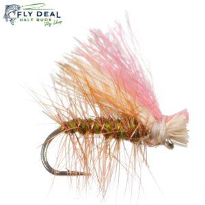 hi vis elkhair caddis olive dry fly