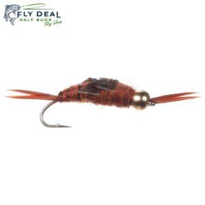 k stone brown tungsten nymph fly