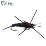 k stone rubber legs black stonefly beadhead nymph