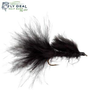 leech black trout streamer