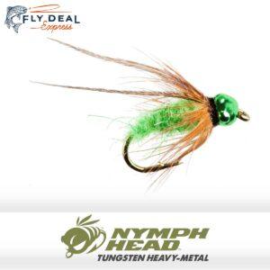 nymph head caddis pupa green