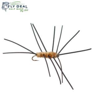 pats rubber legs coffee black stonefly nymph