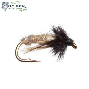 peeking caddis cream nymph fly