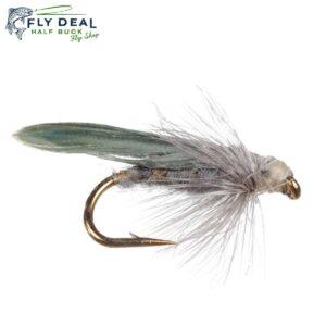 slow water caddis gray wet fly