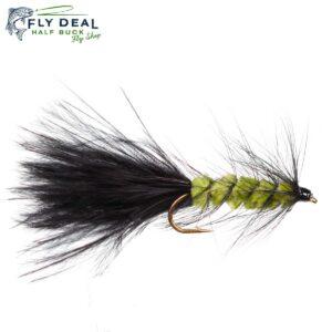 woolly bugger black olive streamer fly