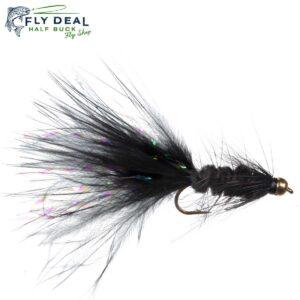 woolly bugger black tungsten nymph fly