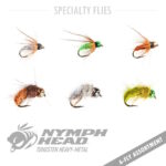 6 Fly Assortment NYMPH HEAD CADDIS 6 flies